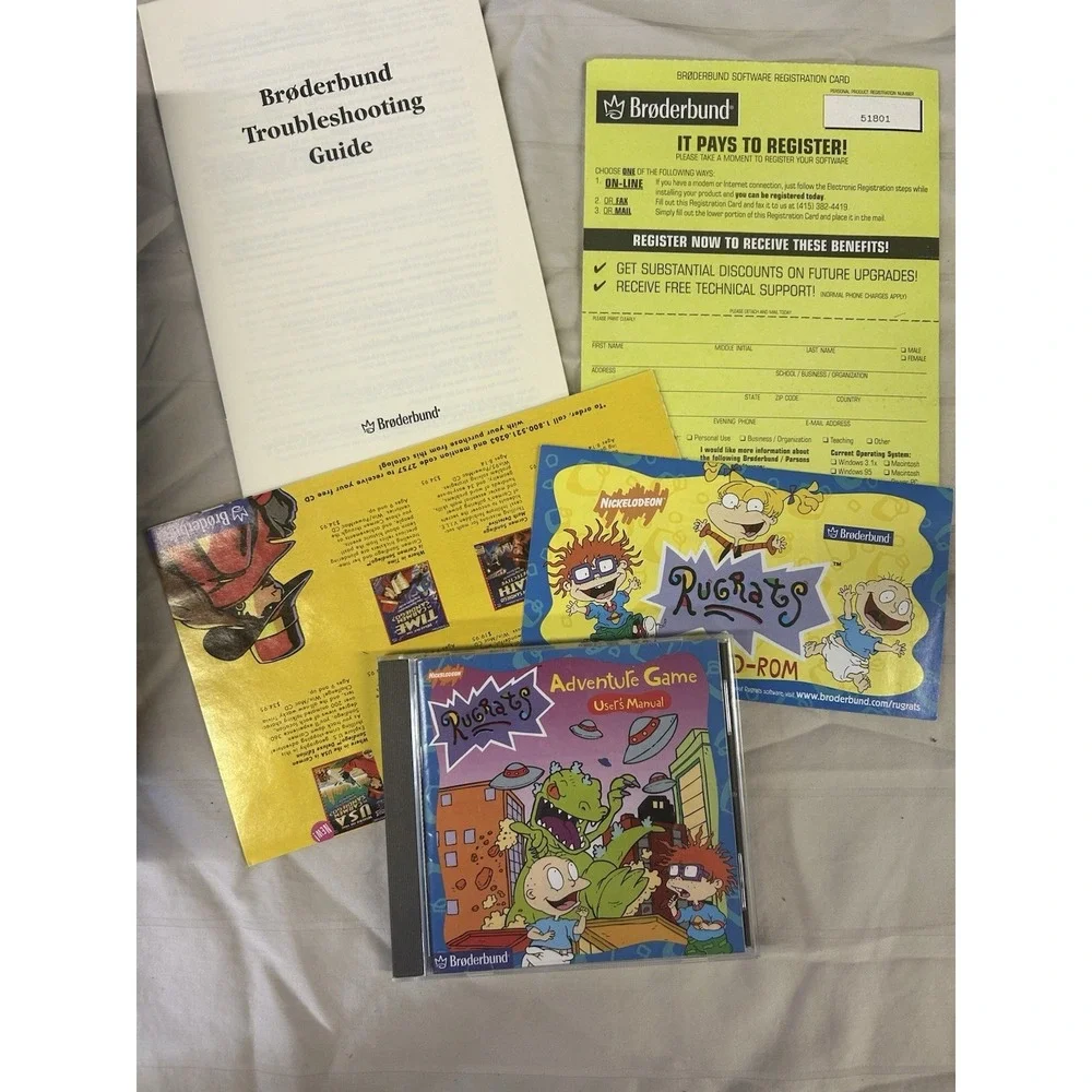 Vintage Rugrats On CD-ROM Adventure Game Windows 95/98